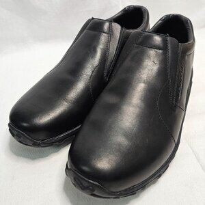 Merrell Jungle Moc Midnight Black Leather Slip On Shoes J60889 Men's Size 14